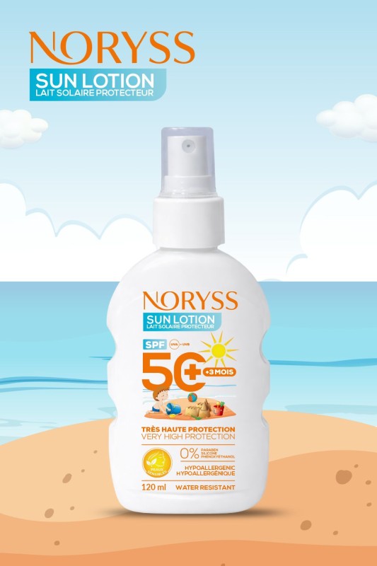 NORYSS Lait Solaire Enfants 120ml - Haute Protection